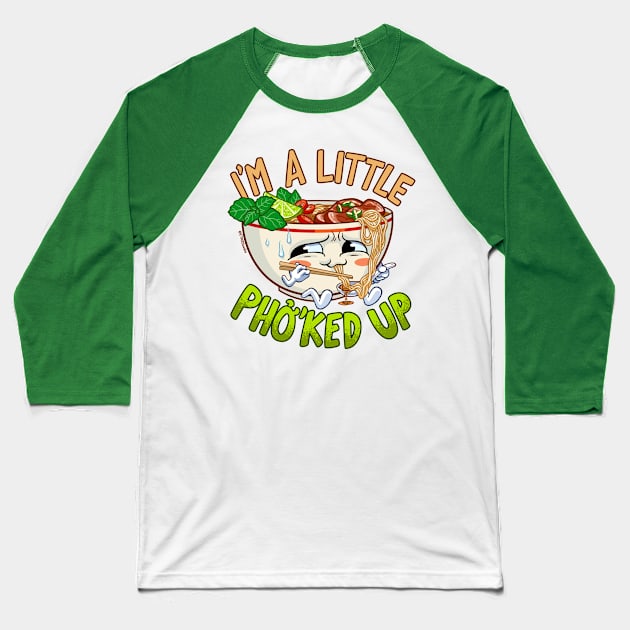 I'm a Little Pho'ked Up - Funny Pho Bowl Baseball T-Shirt by CTKR Studio